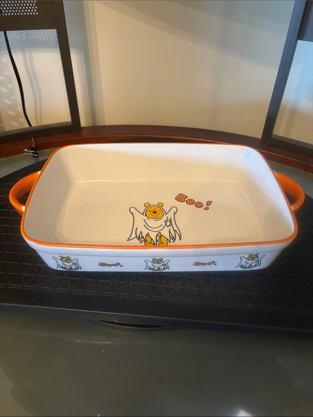 Disney Winnie the Pooh White Ceramic Serving Dish -13x9x3